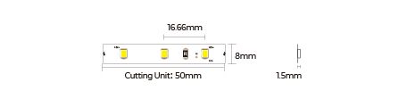 LED стрічка COLORS 60-2835-12V-IP33 4,4W 480Lm 3000K 5м (DJ60-12V-8mm-WW)